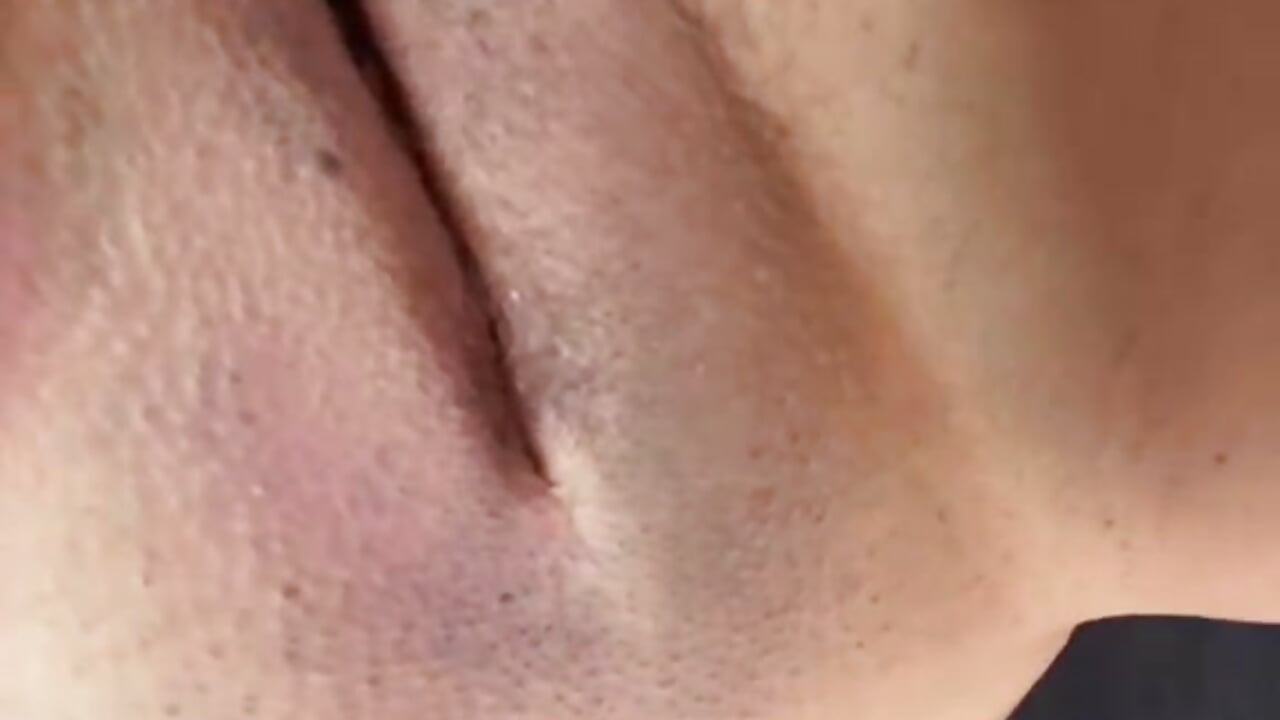 Look at my sweet shaved  pussy close up