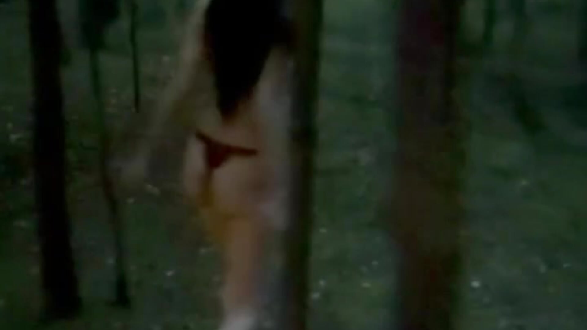 toples walking in the woods
