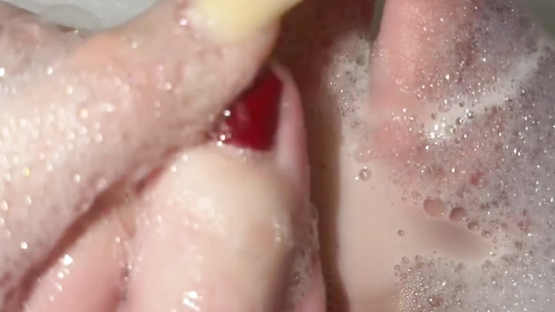 Taking a bath with my feet