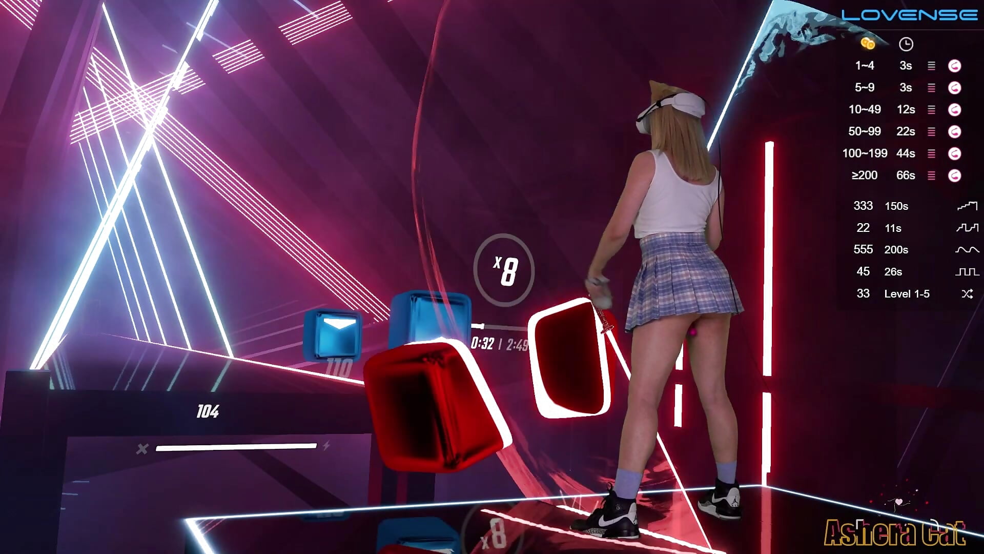 Beat saber Expert play. Technologic - Daft Punk - video by Ashera_Cat