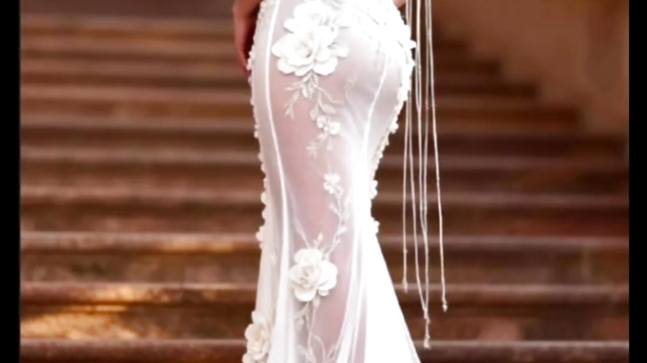 very elegant white dress – video modela na kameri juliahayessxx
