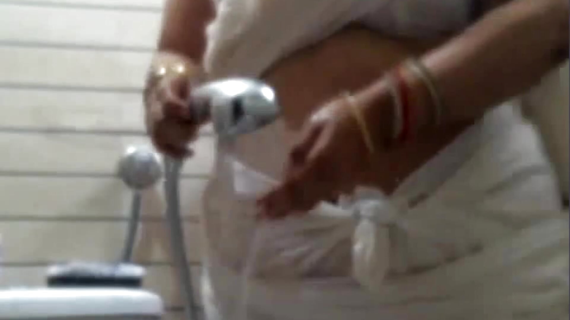 shower show in white saree - video by indiankamsutra111 cam model
