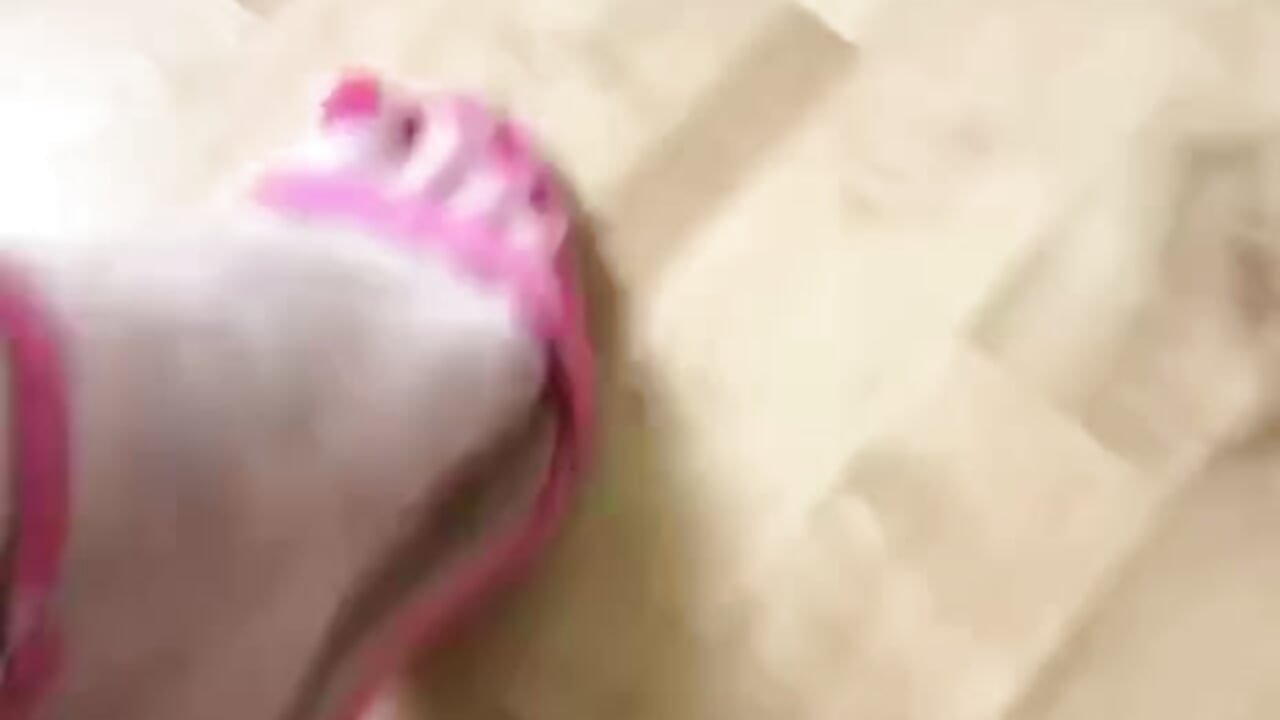 pink heels and pink pedicure