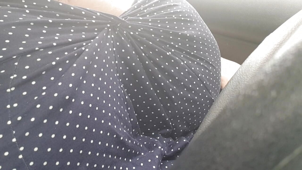 driving car with huge tits - video by CUPKSusi cam model
