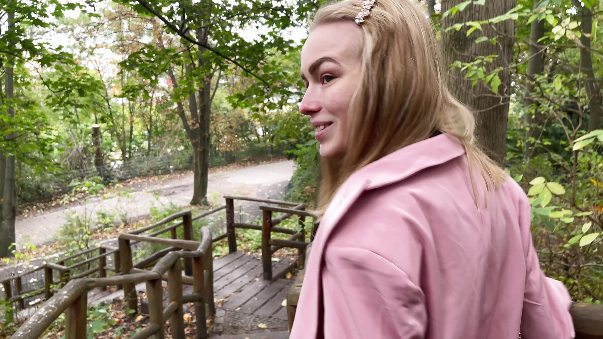 JB strolling in the park - video by Jana-Bella cam model