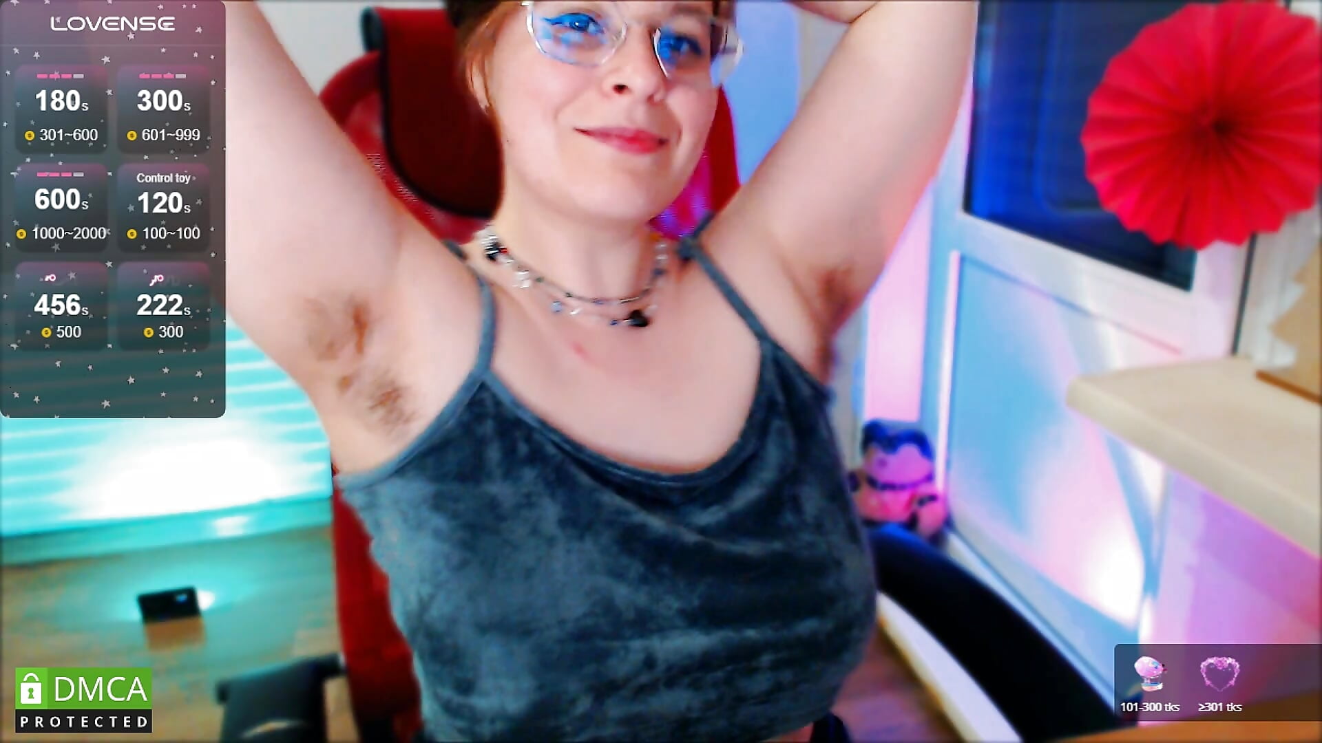 hairy armpits - video của người mẫu cam Elizabeth_Sunlight