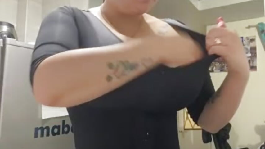 Tits in the kitchen
