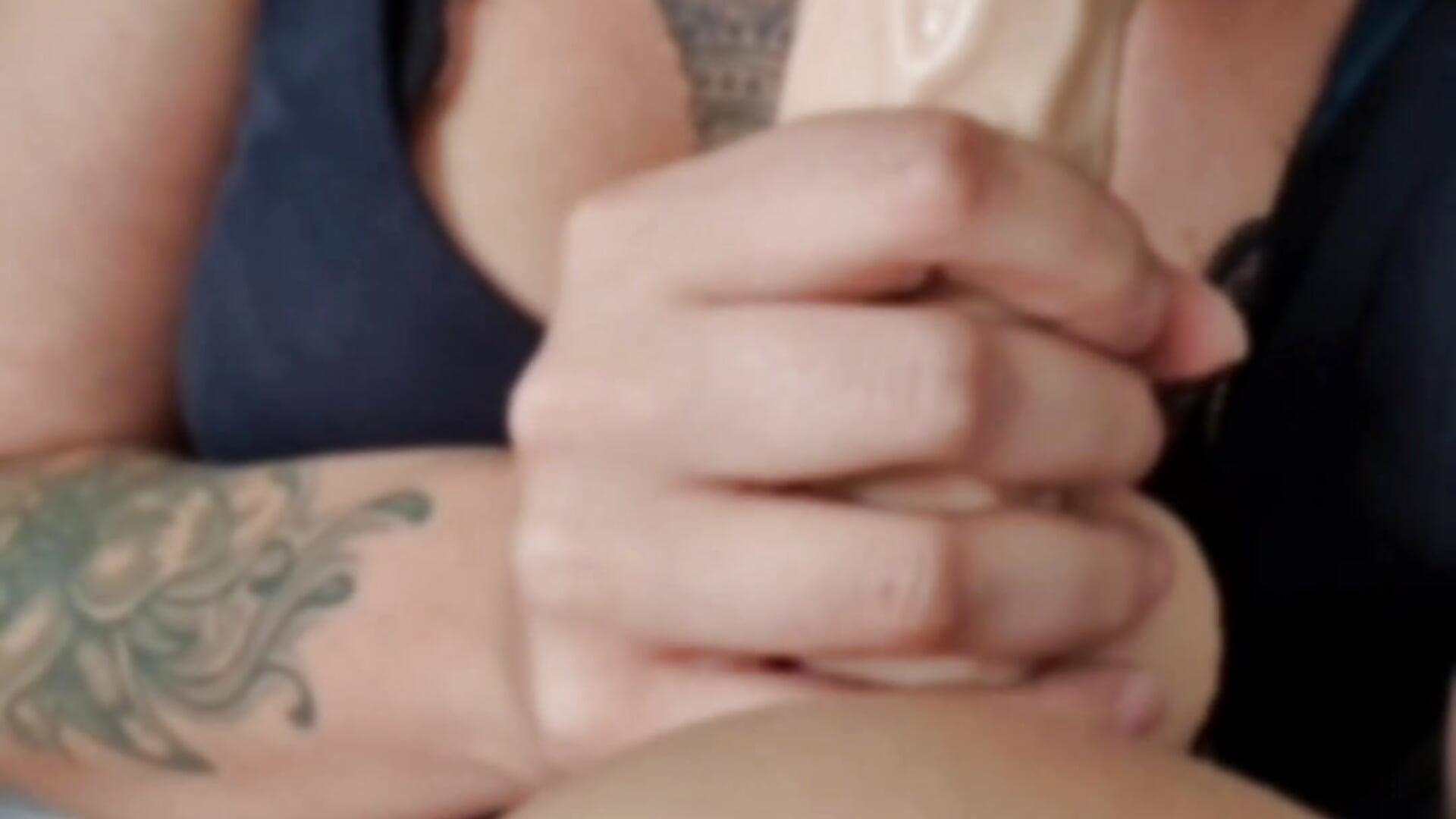 Blowjob Dildo schön tief mit Spucke♡