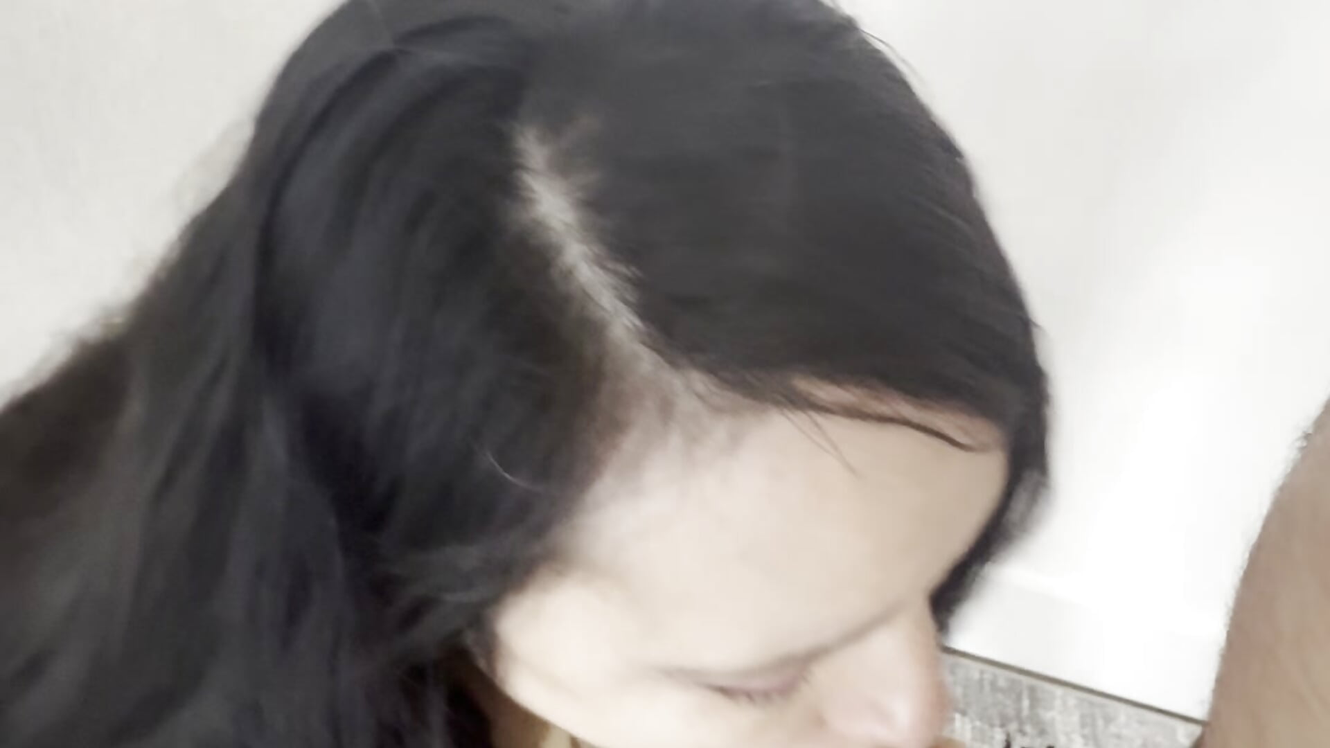 I sucked the dick, got it hard, then got  fucked and cummed on my ass cheeks in my new place.