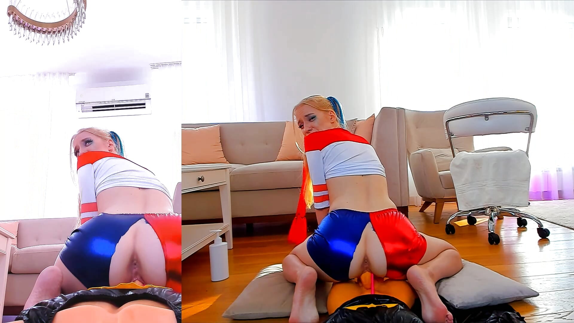 Harley Quinn sucking wild close to the wall - βίντεο μοντέλου Jane_Klein