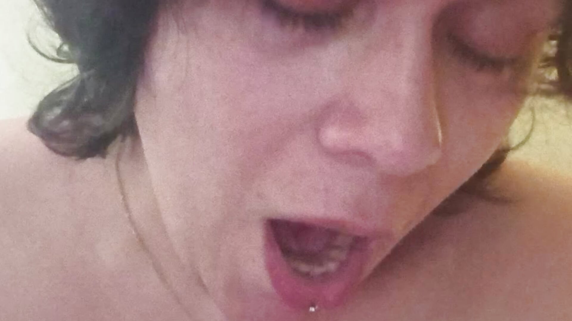 Messy blowjob dildo