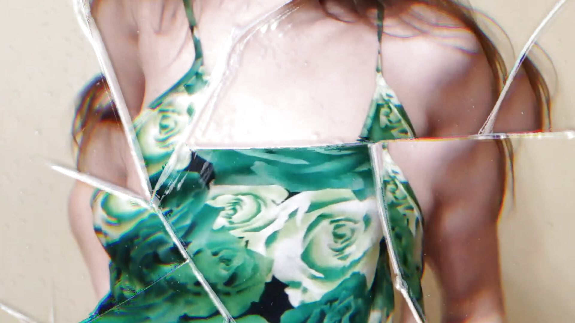Dance in green dress, playing with tits.  With filters. - video by Wild_energy cam model