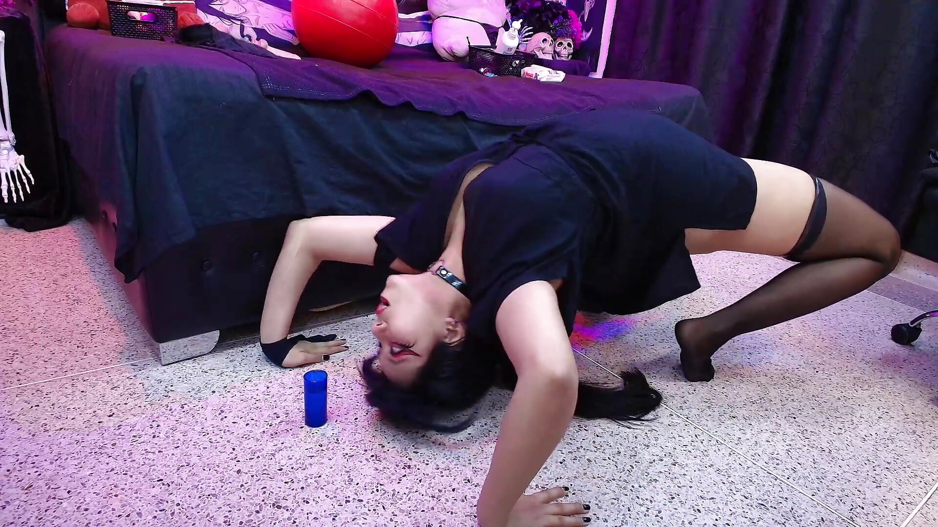 Drink Sake in a weird way - video by AlexHoe_ cam model
