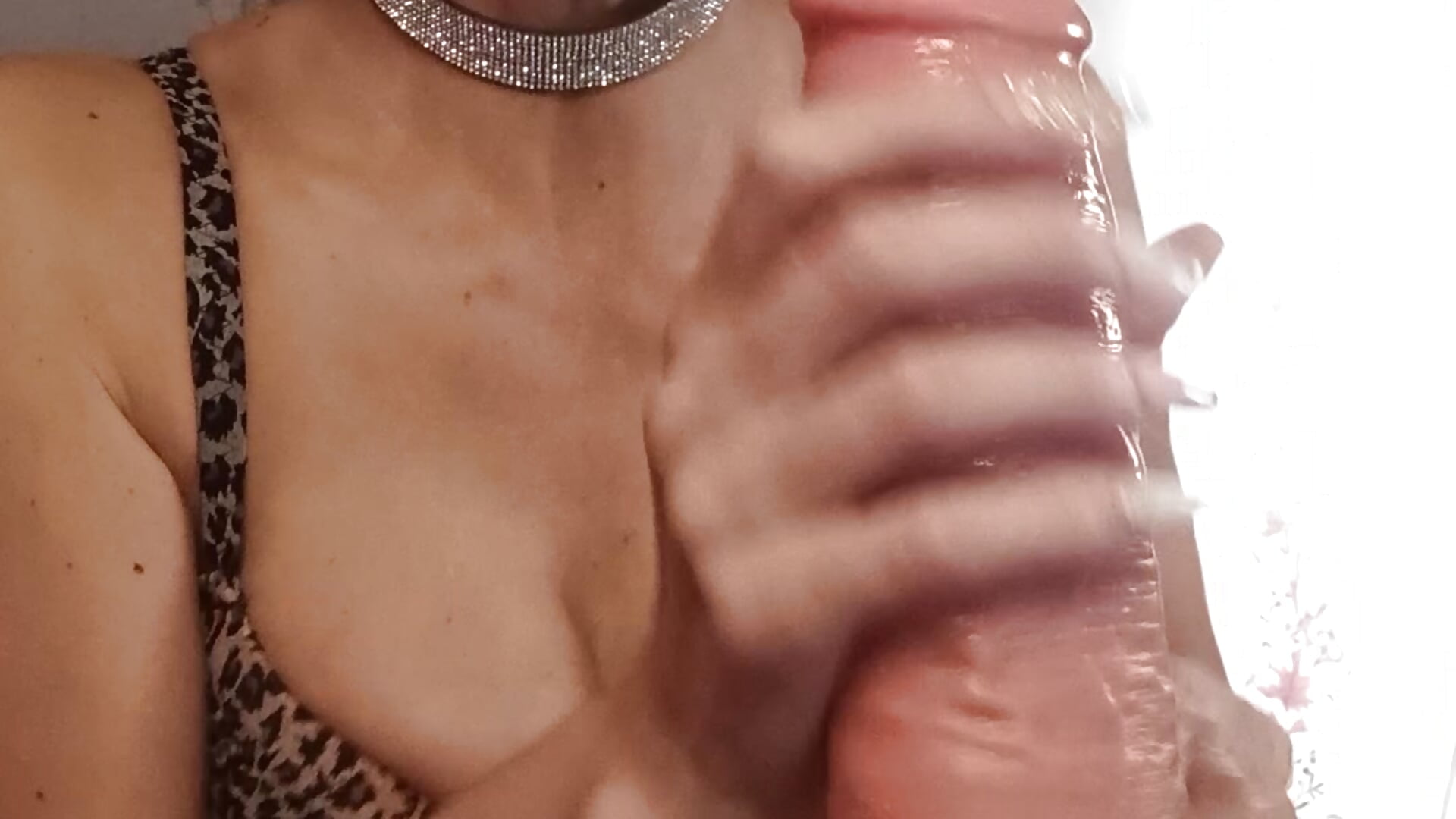 Huge toy 30 cm. Your cock slide between my big boobs and ruin my throat. - video by WhiteQueen888 cam model