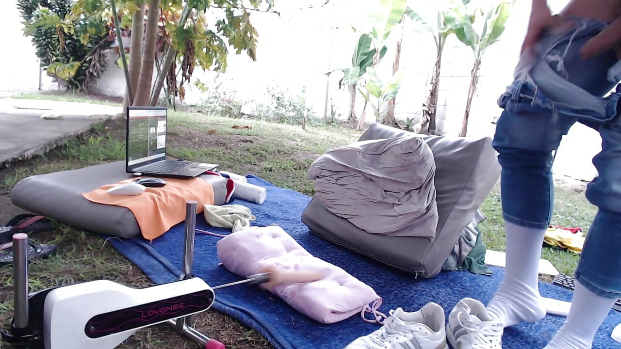 Hot jerk off at the backyard With a huge facial cum - video by Neil_and_isaac