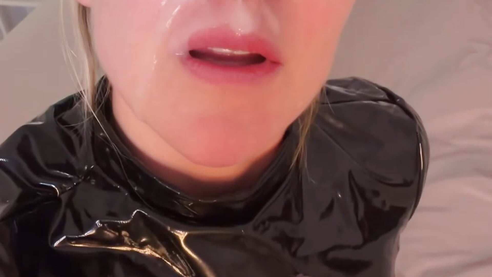Latex and face full of cumshot - video by Emma4you cam model