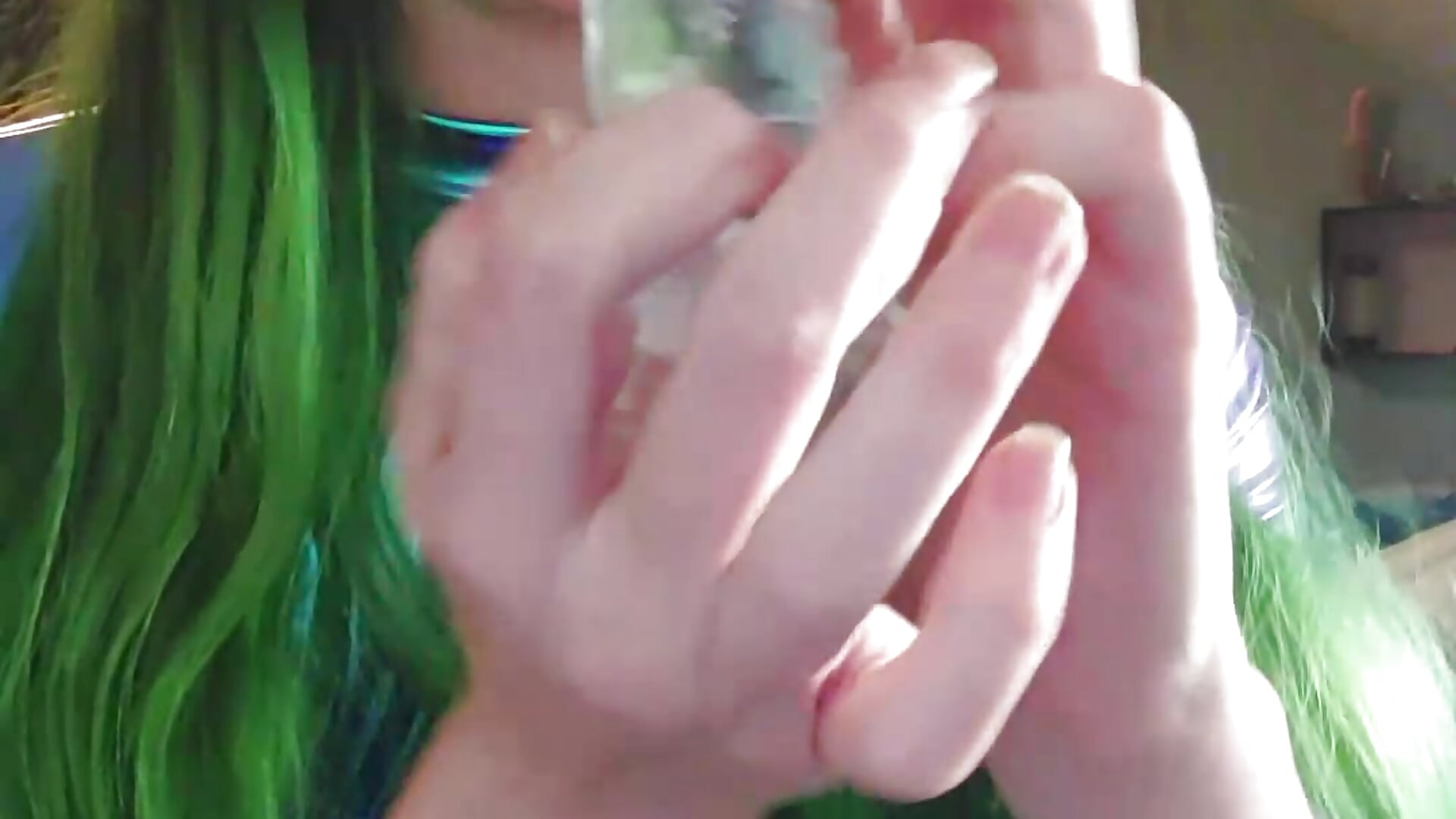 BJ playtime with my new clear dildo - video by VisceralVixen69 cam model