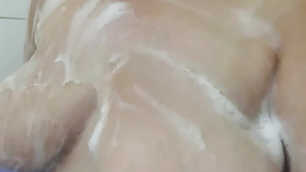 Foam on my huge tits - video by CristalRays cam model