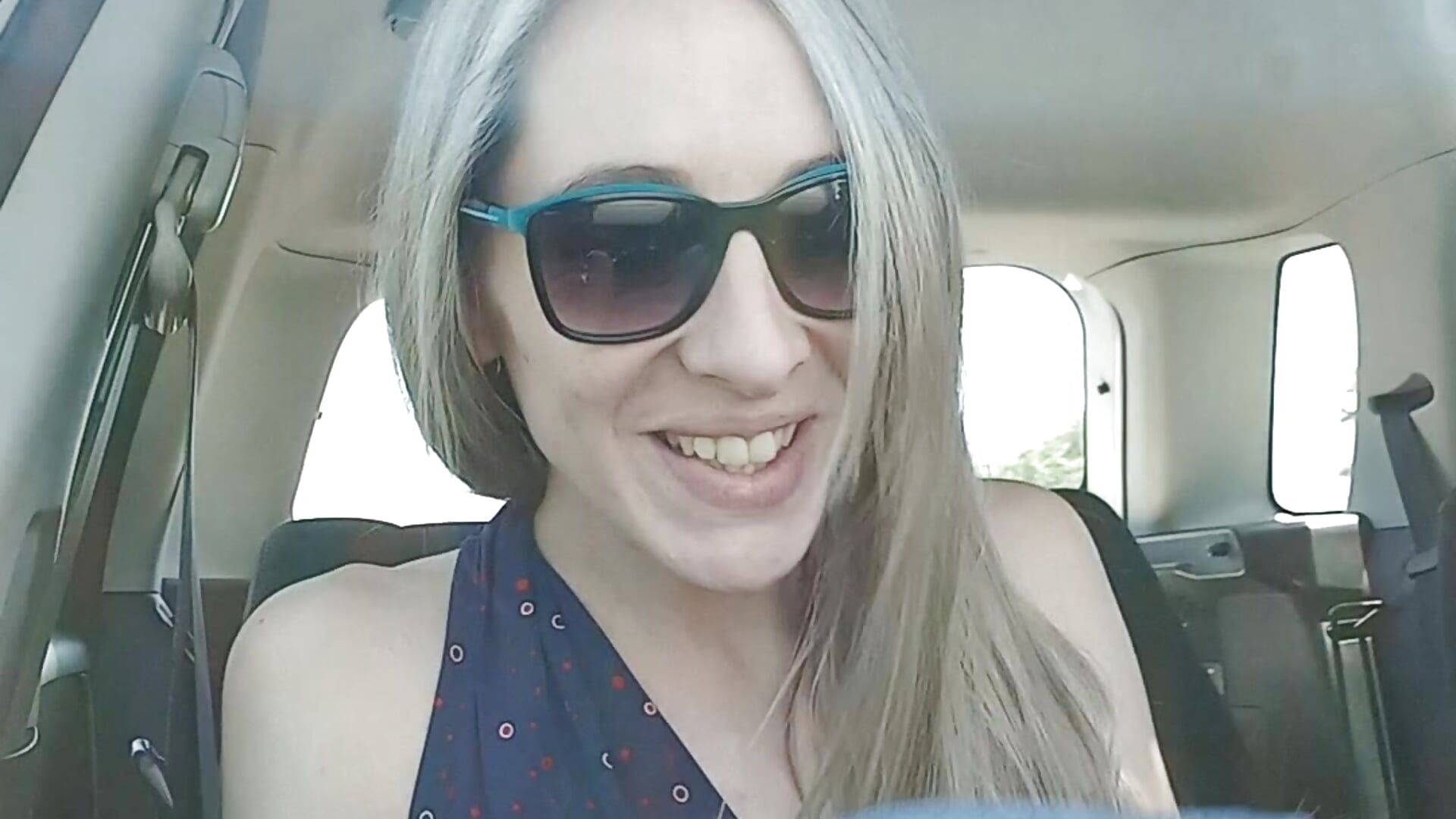 Changing outfits in my car on the road.