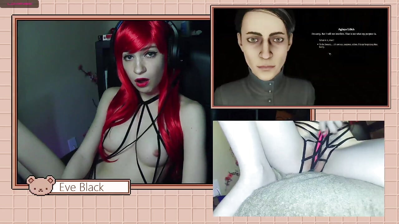 Sexy strappy thing with red wig highlights! - video by darksoulsandchill cam model
