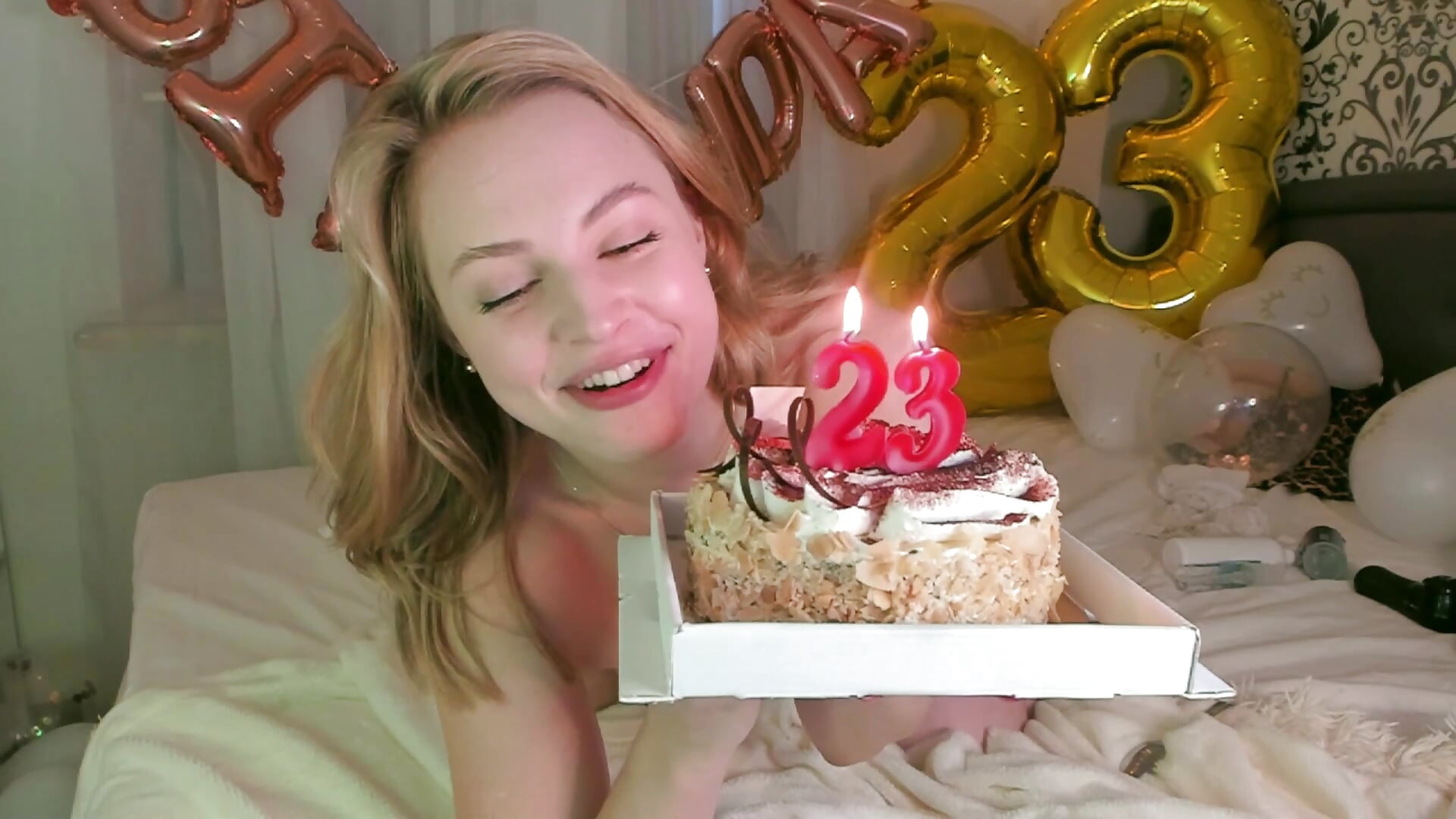 Happy Birthday! blow candles *_* - video by PamelaWet cam model