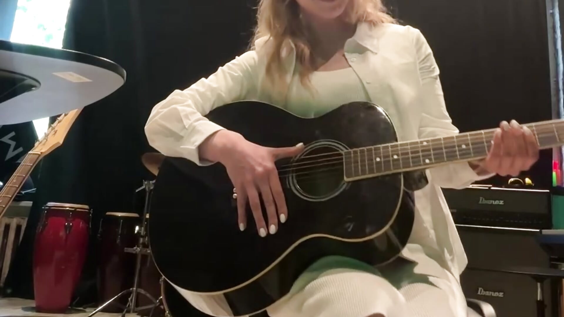 New hobby - guitar^^ will see - video by PamelaWet cam model