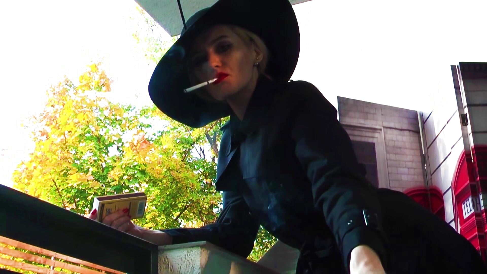 Smoking in fully fashioned nylon stockings - video by GoddessCeline cam model