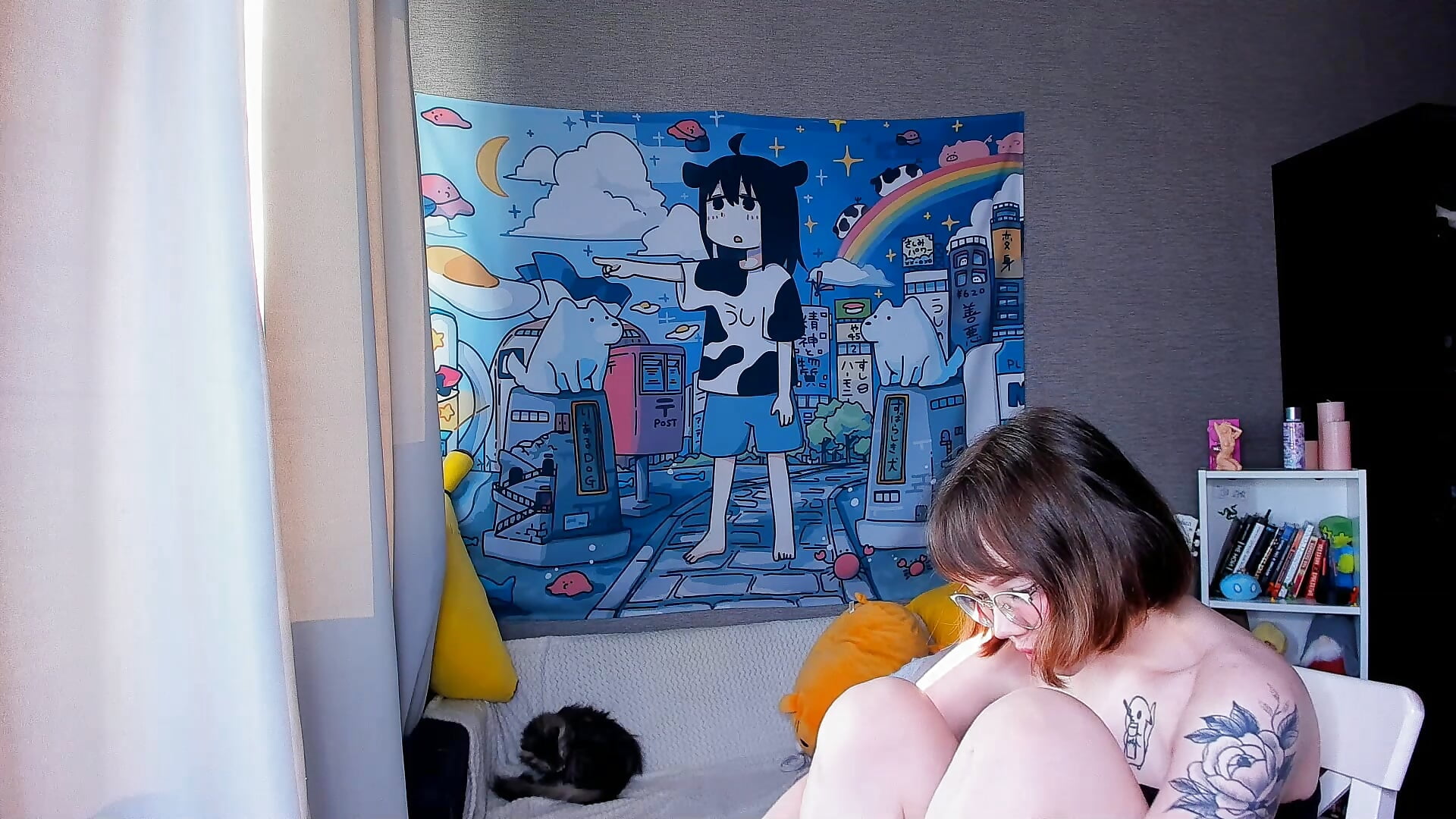 wearing my sexy black stockings - video by MilenaSaint cam model