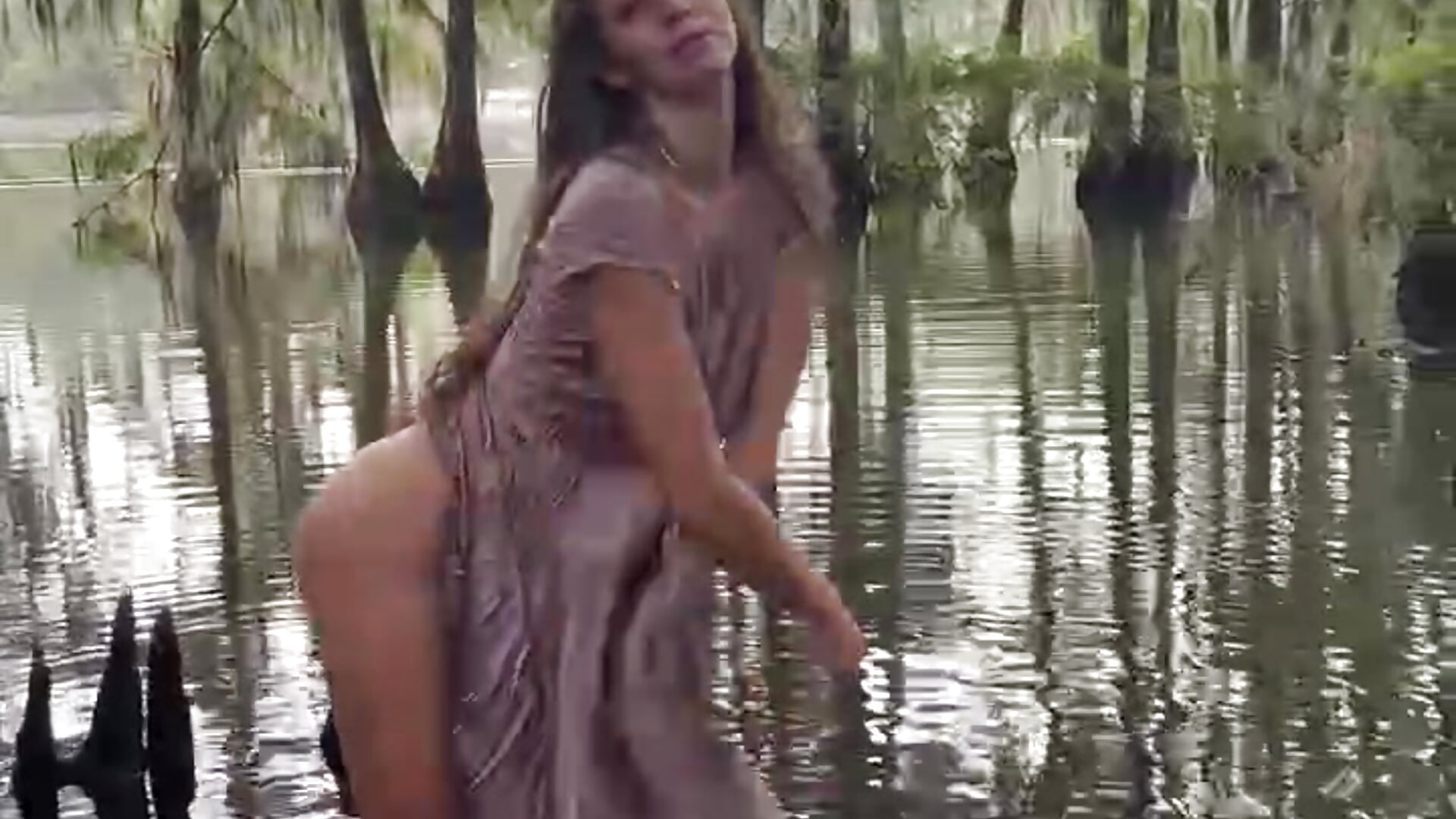 Getting naked in the blue spring - video by KittyWhispers cam model