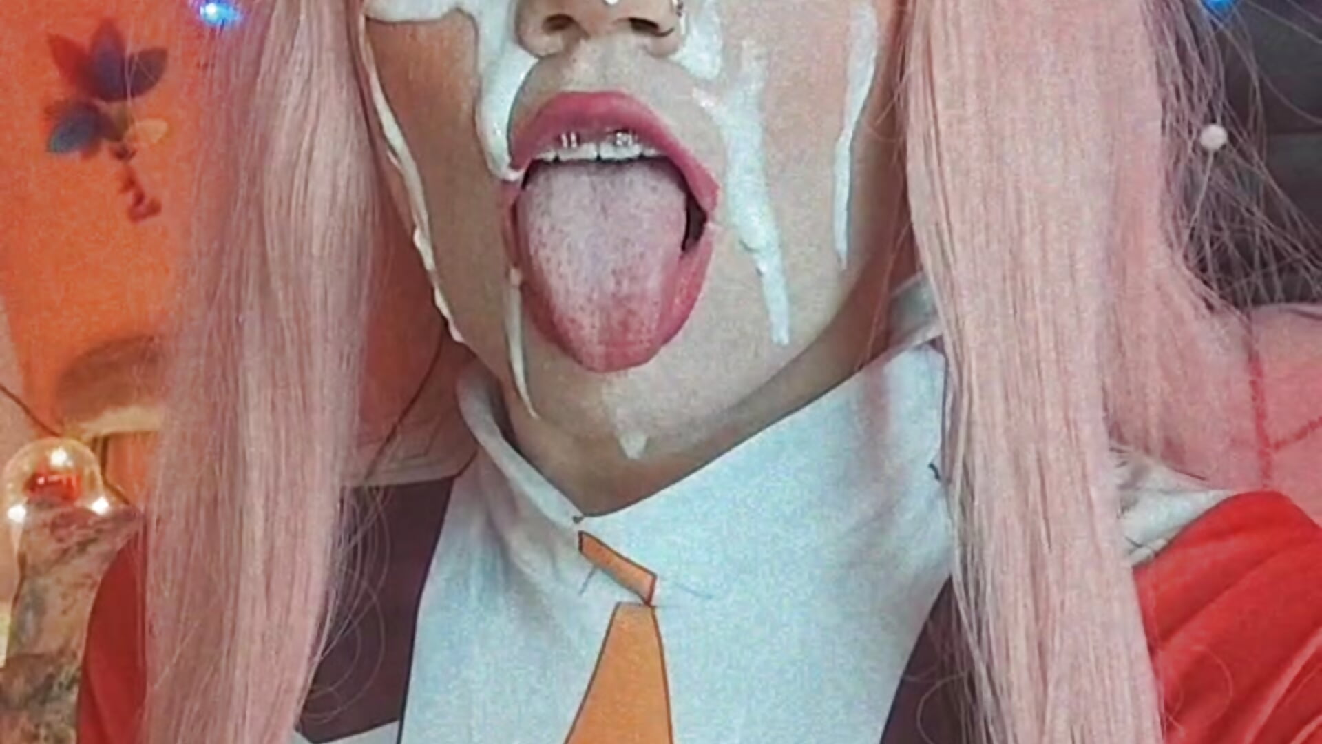 Face cum - video by aprildoll cam model