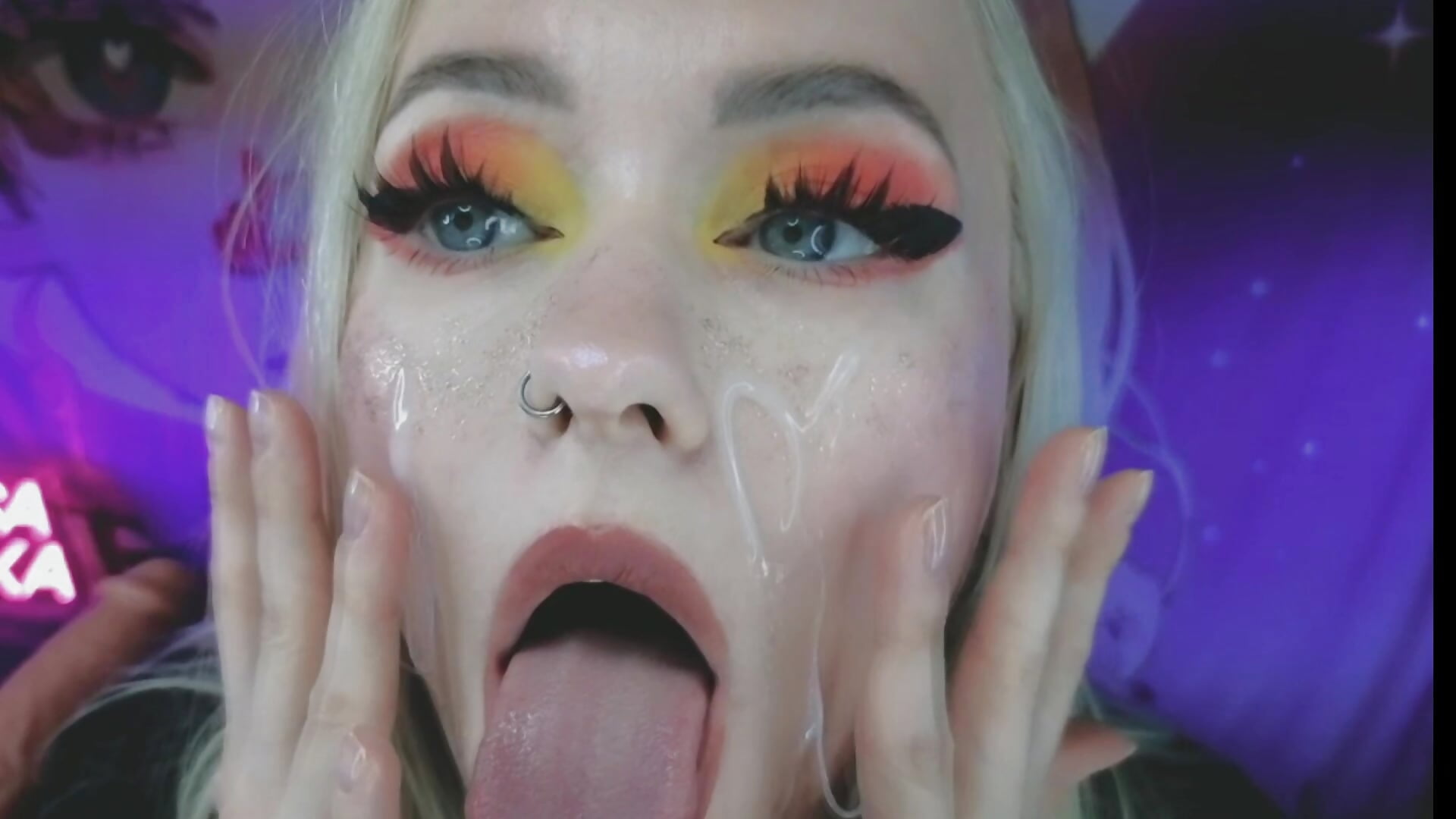 Fake cum on face