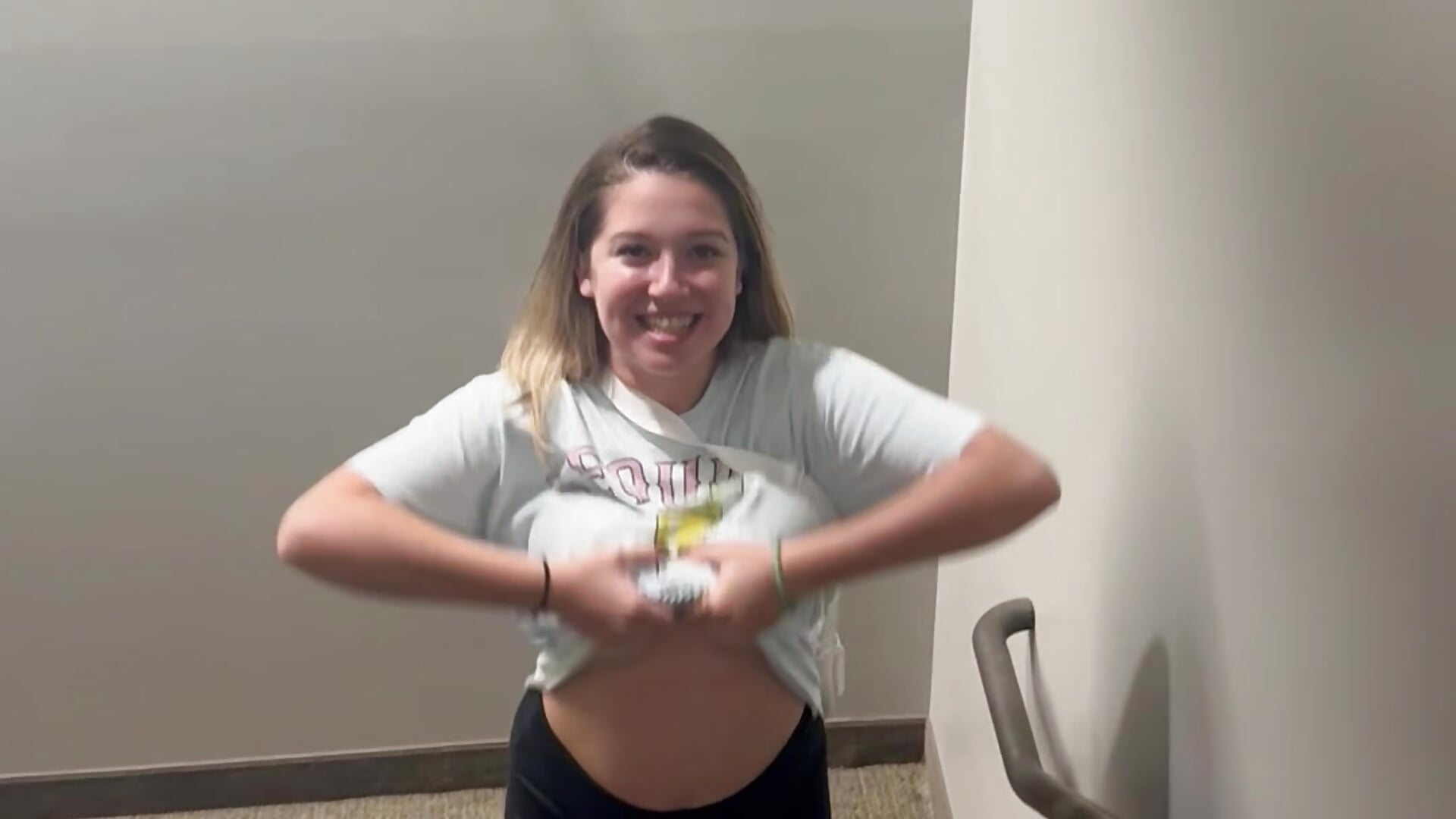 Staircase Boobie Flash