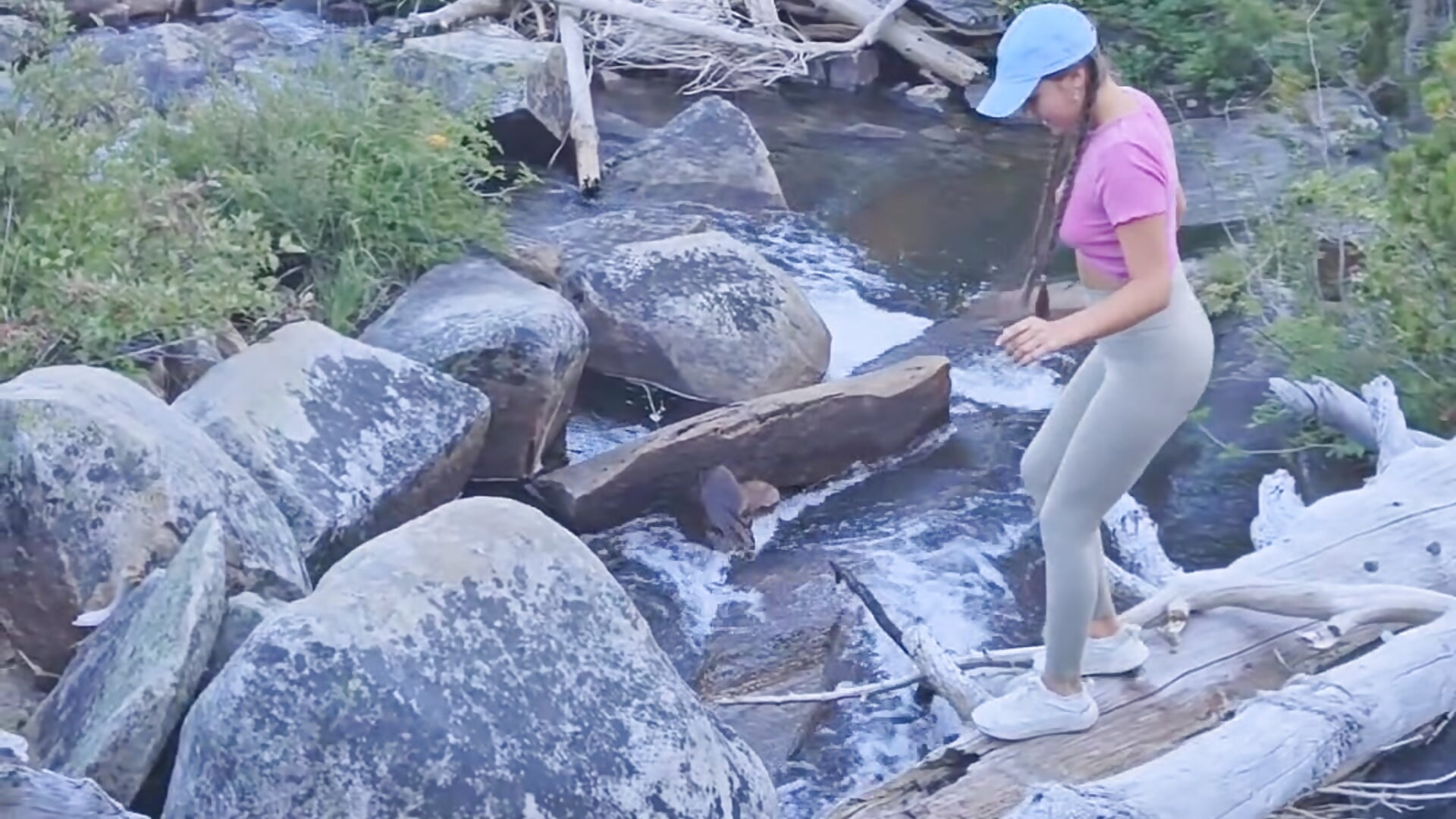 Easy hiking in the mountains with an incredible view and a sexy girl - video by Princess_Afina cam model