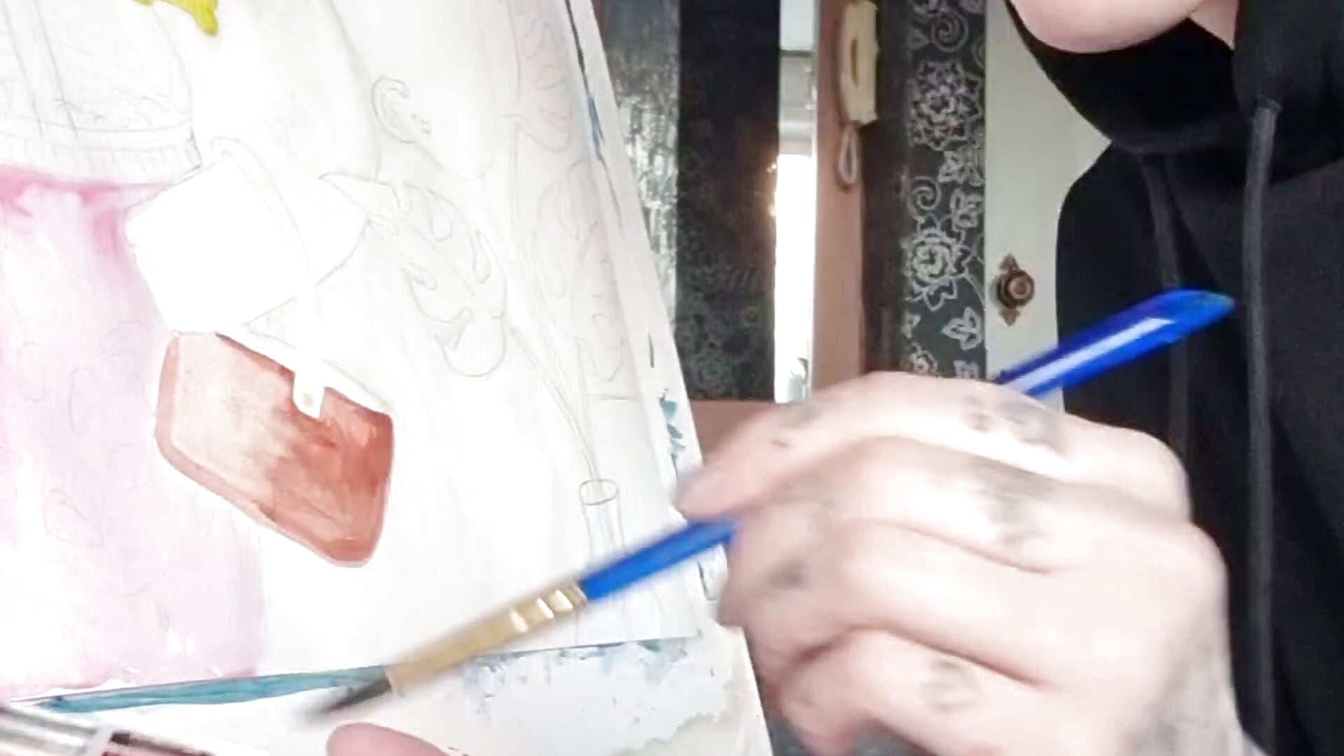 The process of creating a painting - video by LazyTanukii cam model