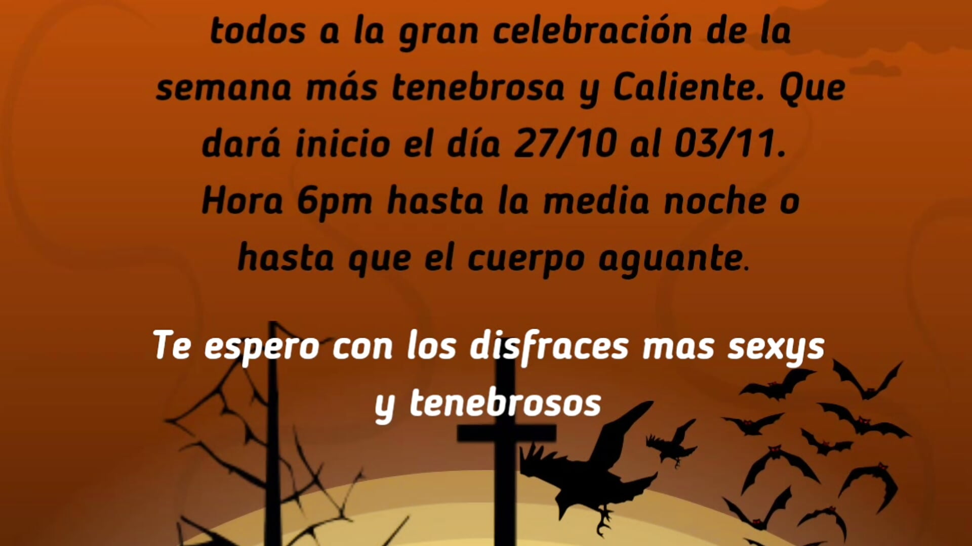 Aviso Happy Halloween