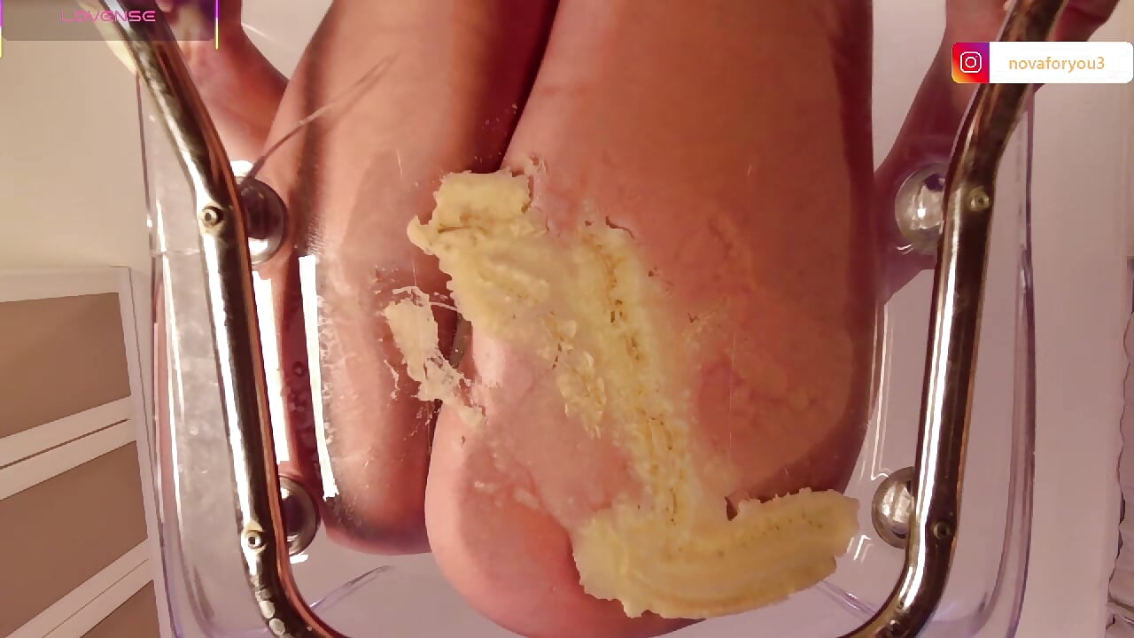 Banana Smoosh on Transparent Chair
