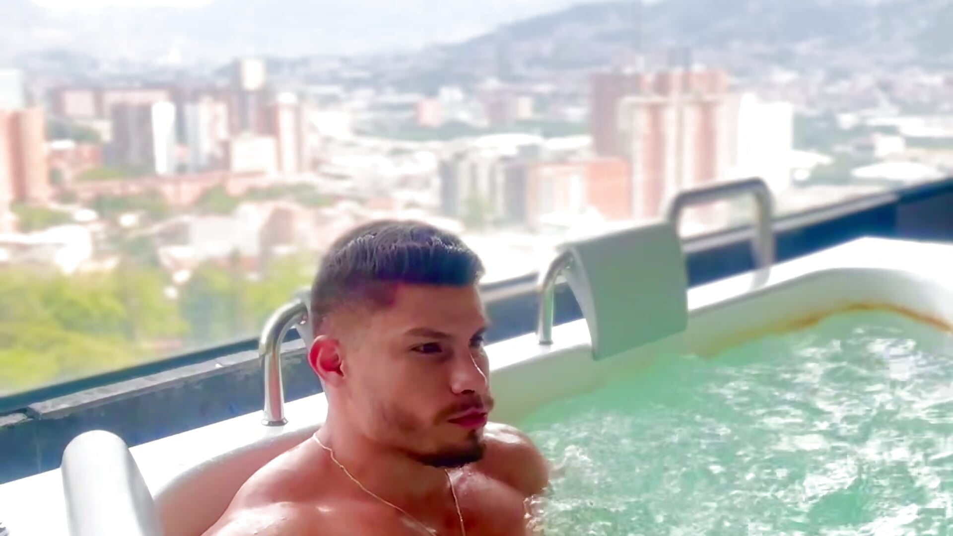 relaxing afternoon in the jacuzzy