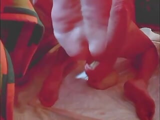 Riding my huge tan toy - video by hothole4use