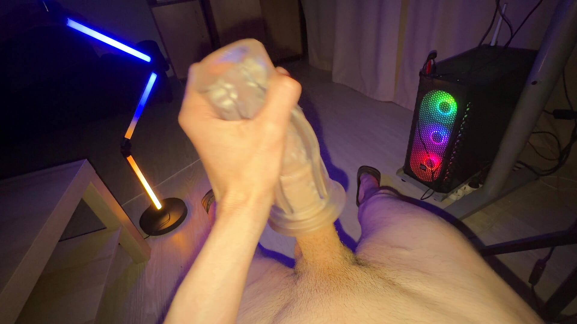 Some fun befofe bad with thick cum