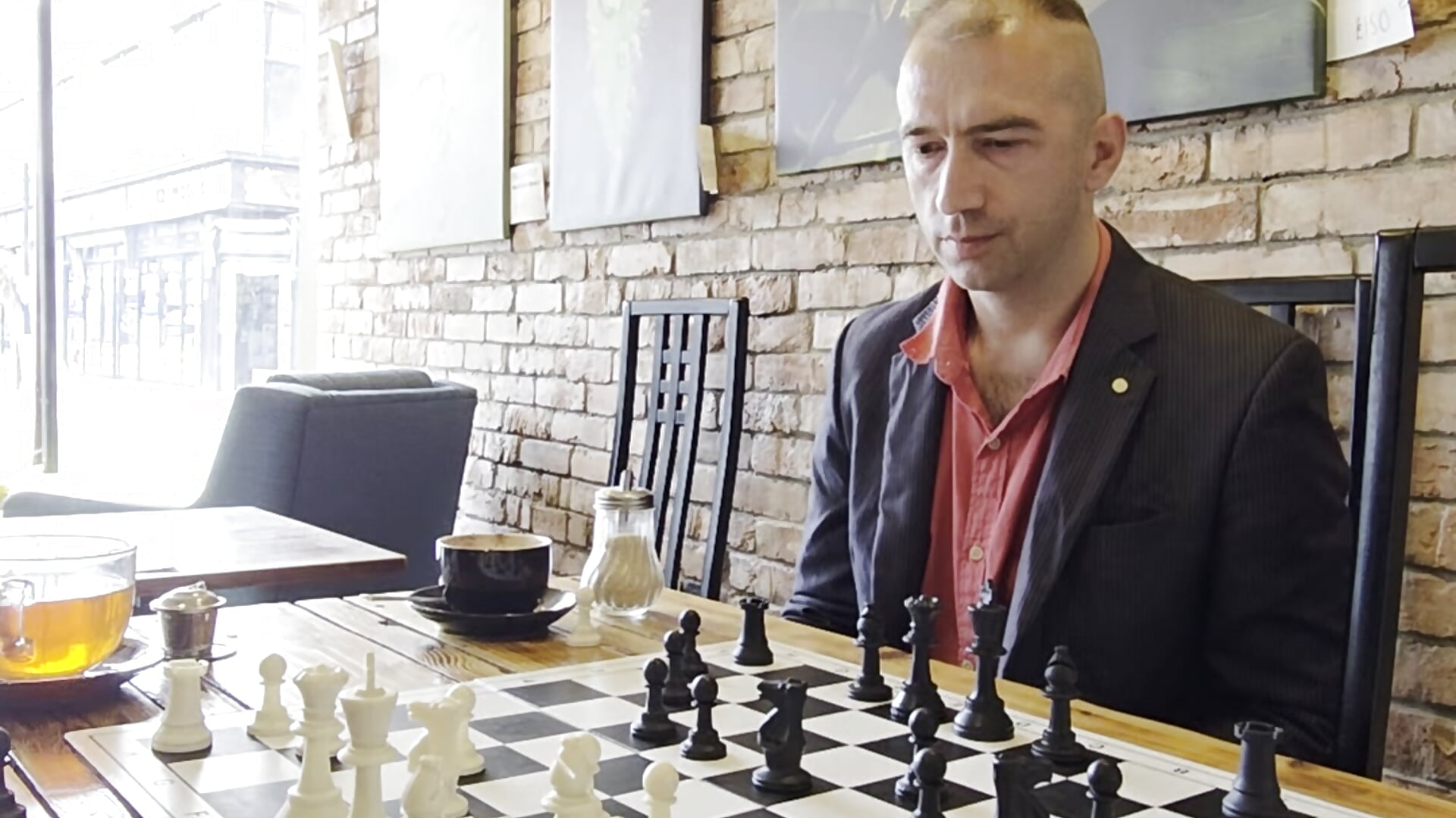 Playing #chess at Matestone Coffee & Tea House with Andrew - video by theSmallest-dick cam model