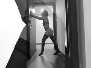 Got hot in the hallway - video by Jullia_Moor cam model