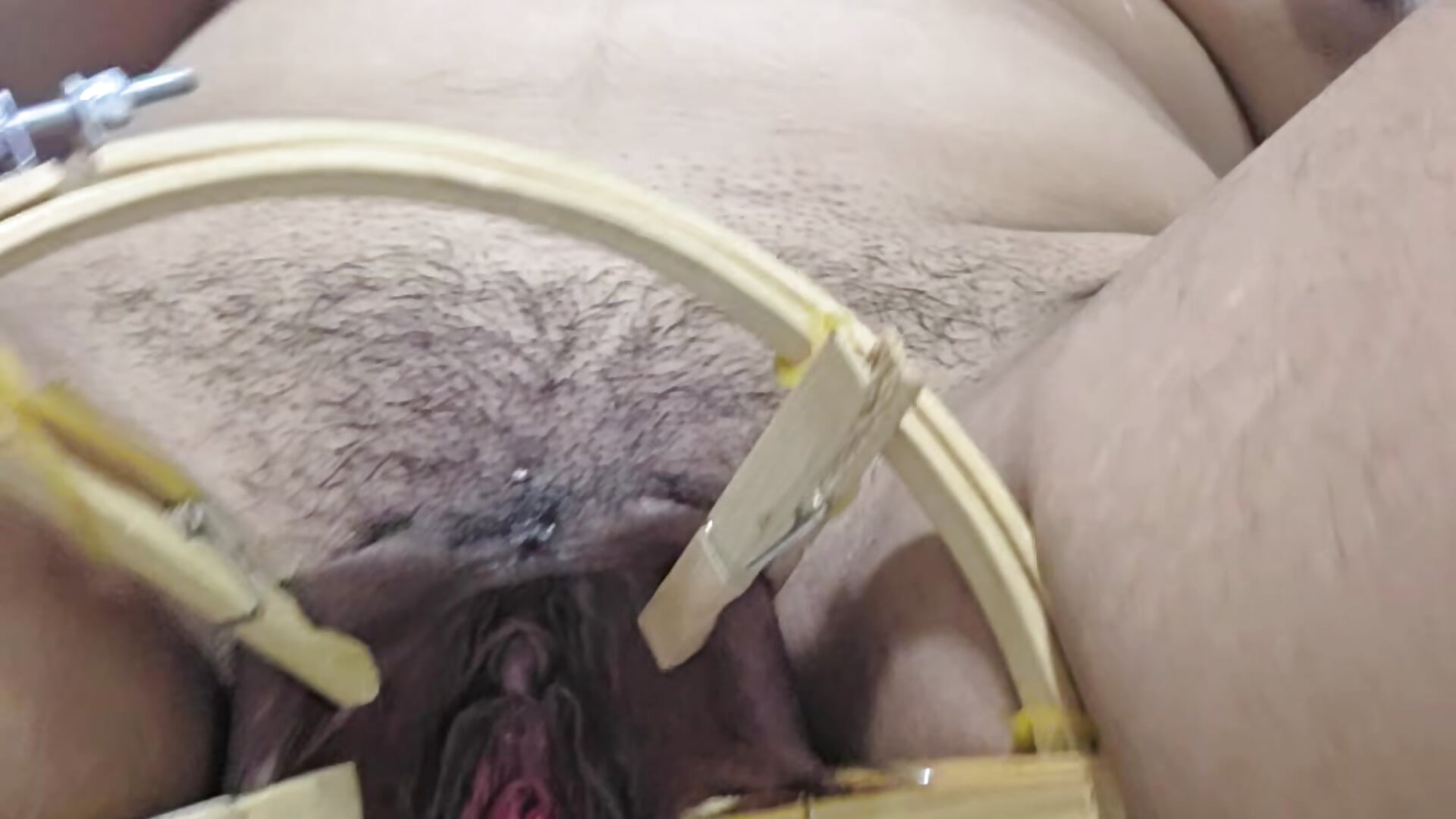 Fuck peehole with eyebrush