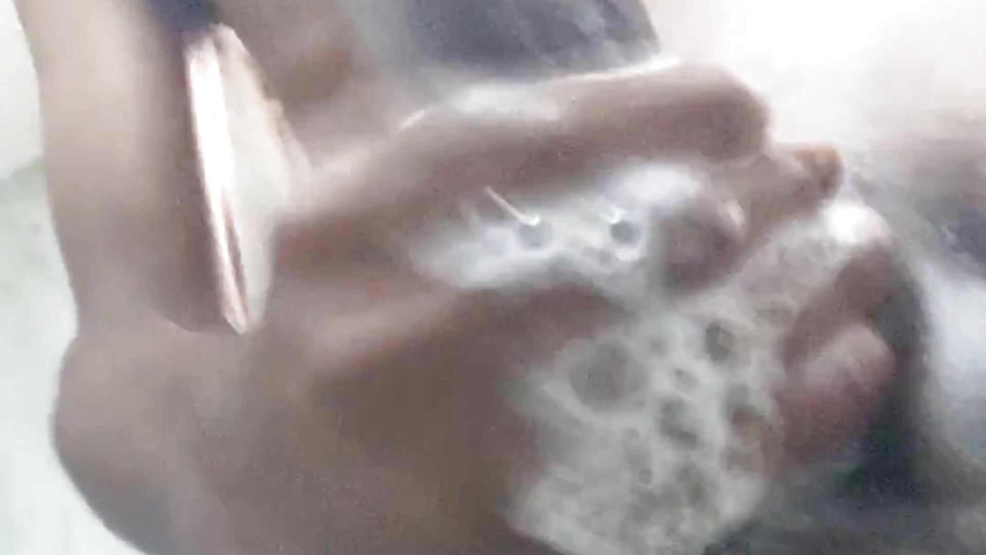 Close up... me stroking with soap - video by bangalidickolo cam model