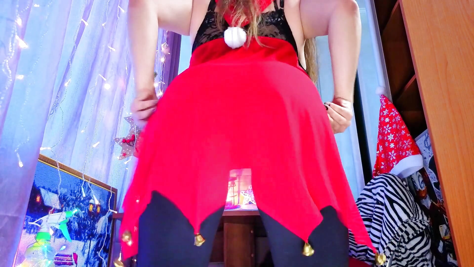 Christmas ringing and sexy ass