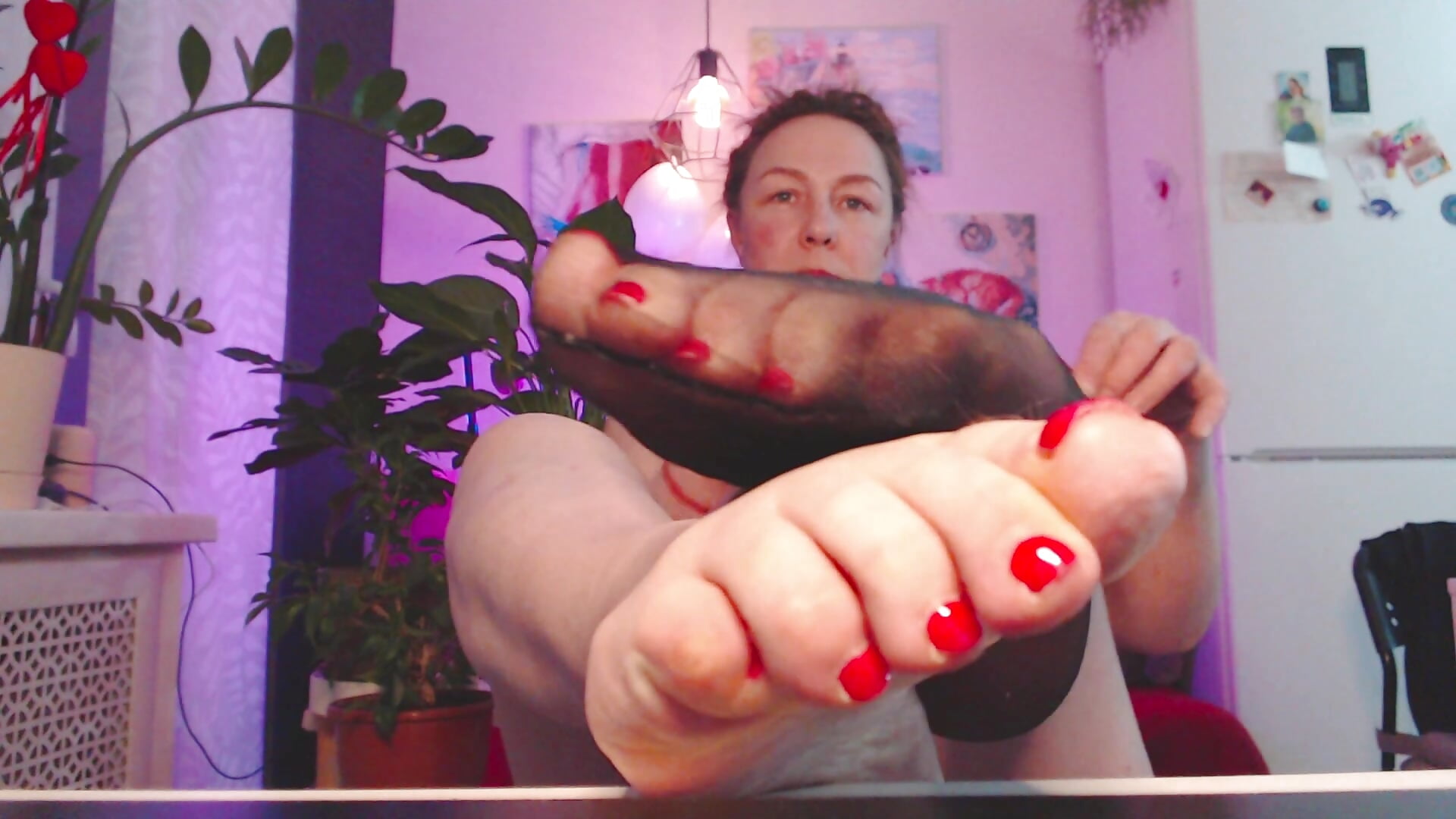 My gorgeous feet and red pedicure