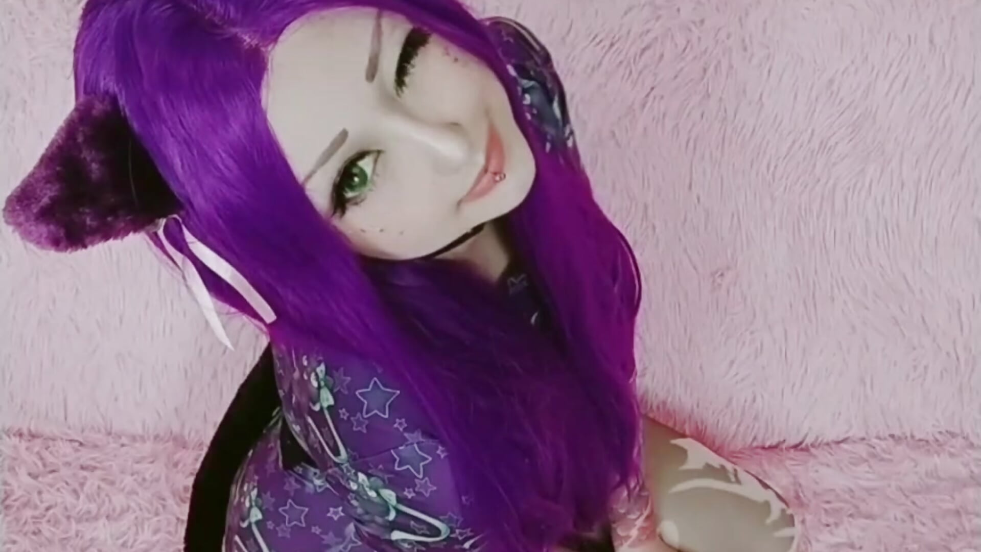 Petplay brat in cutest mood 🐾💜 Watch me be your teasing little fox… (>⩊•)~ - video by Lolisuccub cam model