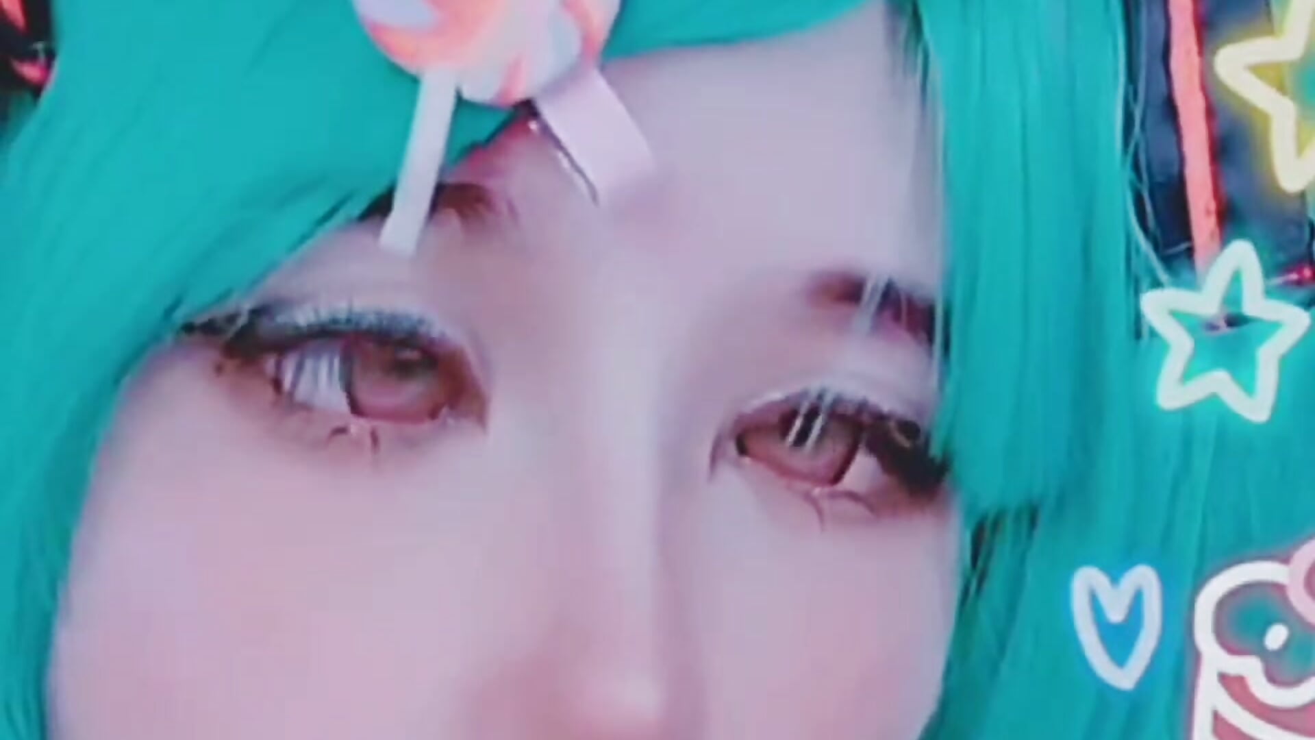 💙 Ahegao Miku 💙 - video của người mẫu cam Lolisuccub