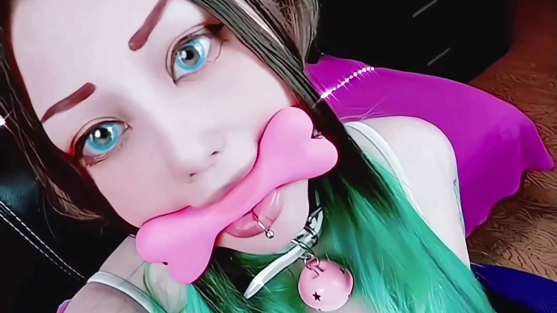 Look into those beautiful eyes~ 💚(>ᴗ•) - video by Lolisuccub cam model