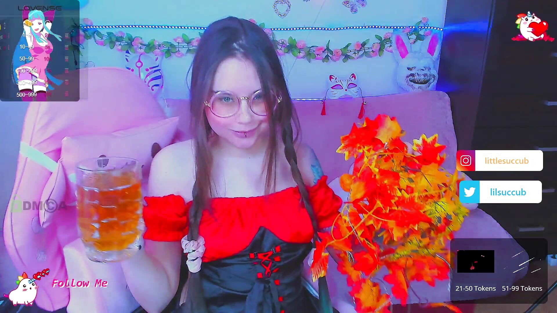 October Party! (⌒▽⌒)♡🎉🎃🍁🍂🥨🍻🍺 - video by Lolisuccub cam model