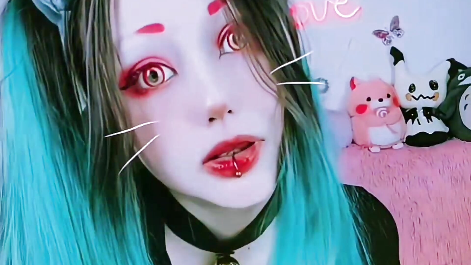 Oh~  Hi there… ( : ౦ ‸ ౦ : ) Were you watching me this whole time? ✨ You’re kinda cute… (っ╹ᆺ╹)っ - video by Lolisuccub cam model